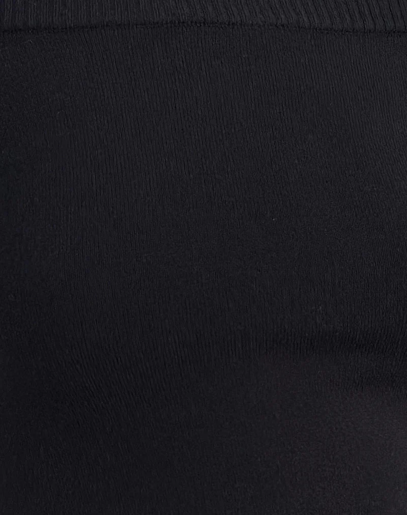 Renie Bardot Top in Black Knit - Image 6