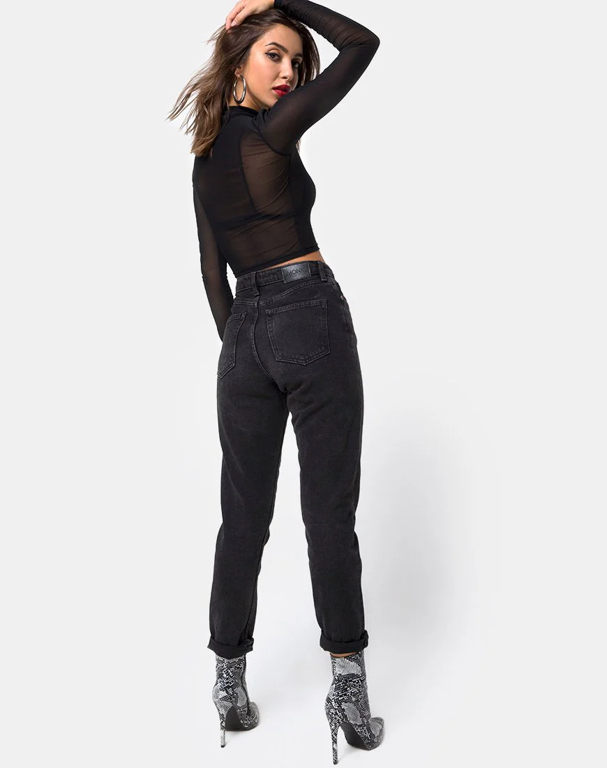 Rhala Crop Top in Black - Image 3