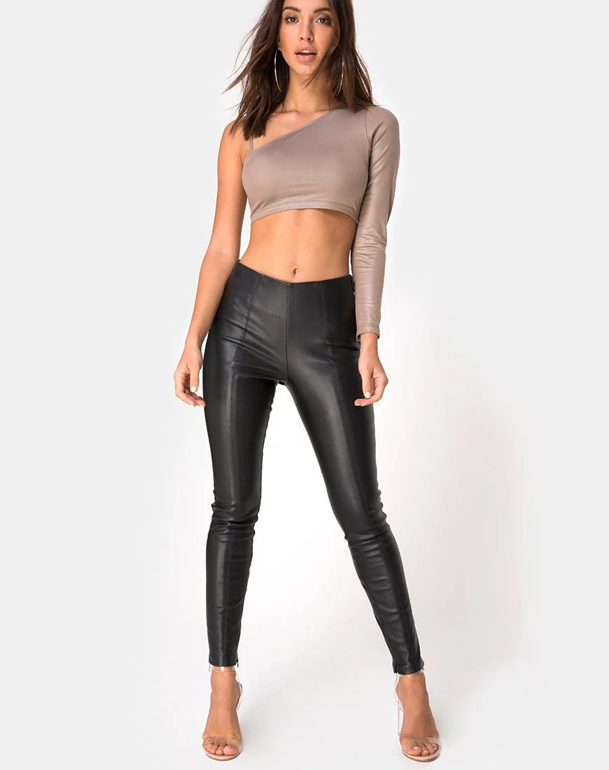 Rhi Top in Cocoa Spandex - Image 3