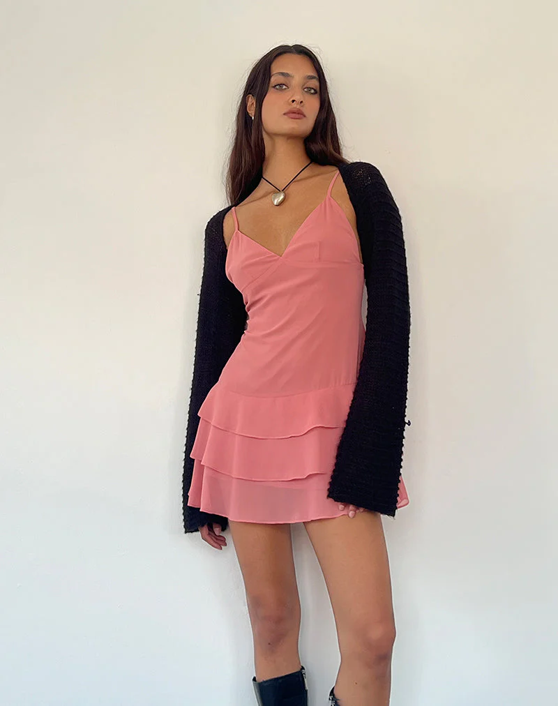 Riasi Mini Dress in Chiffon Blush - Image 3