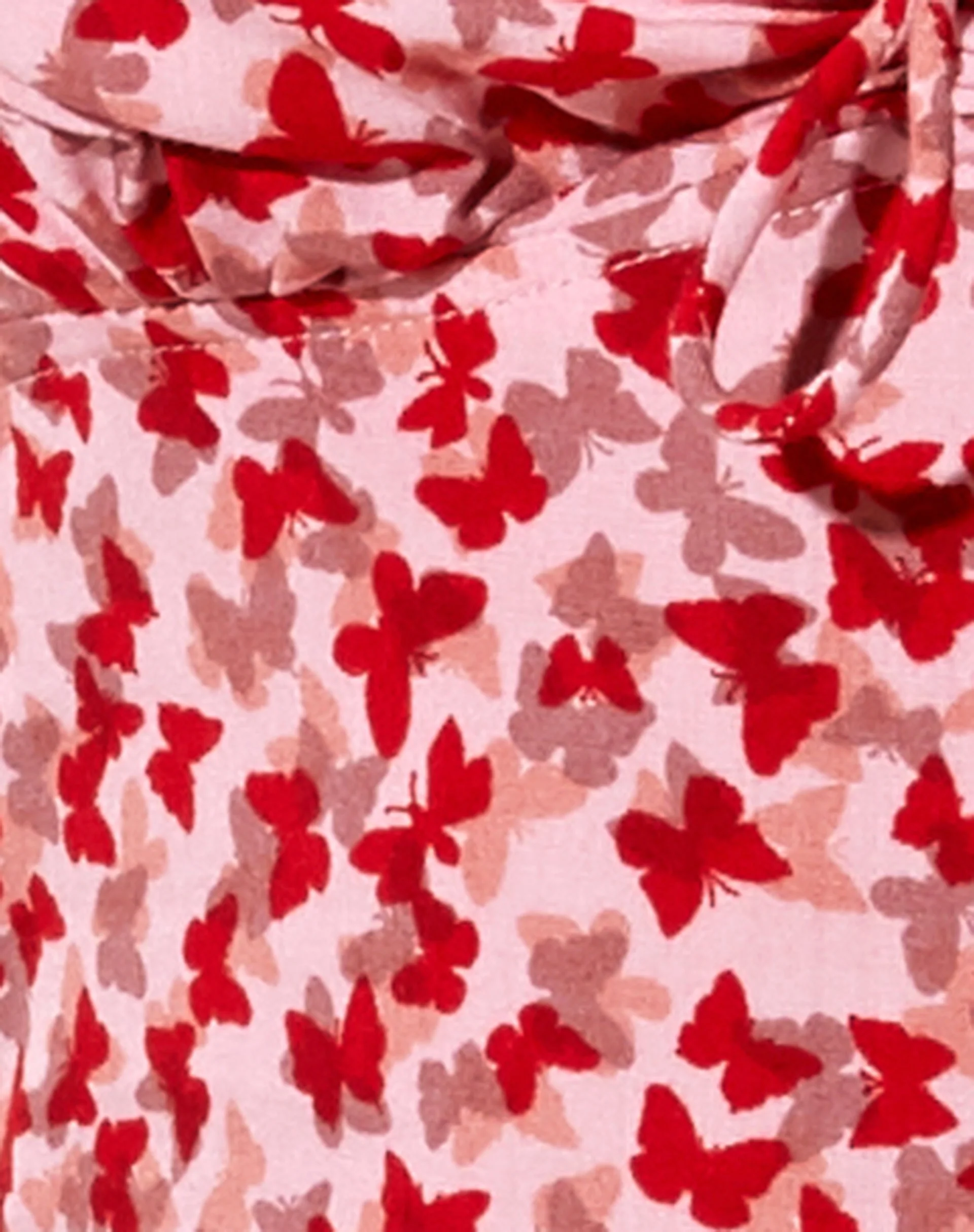 Ridis Vest Crop Top in Ditsy Butterfly Peach and Red - Image 6