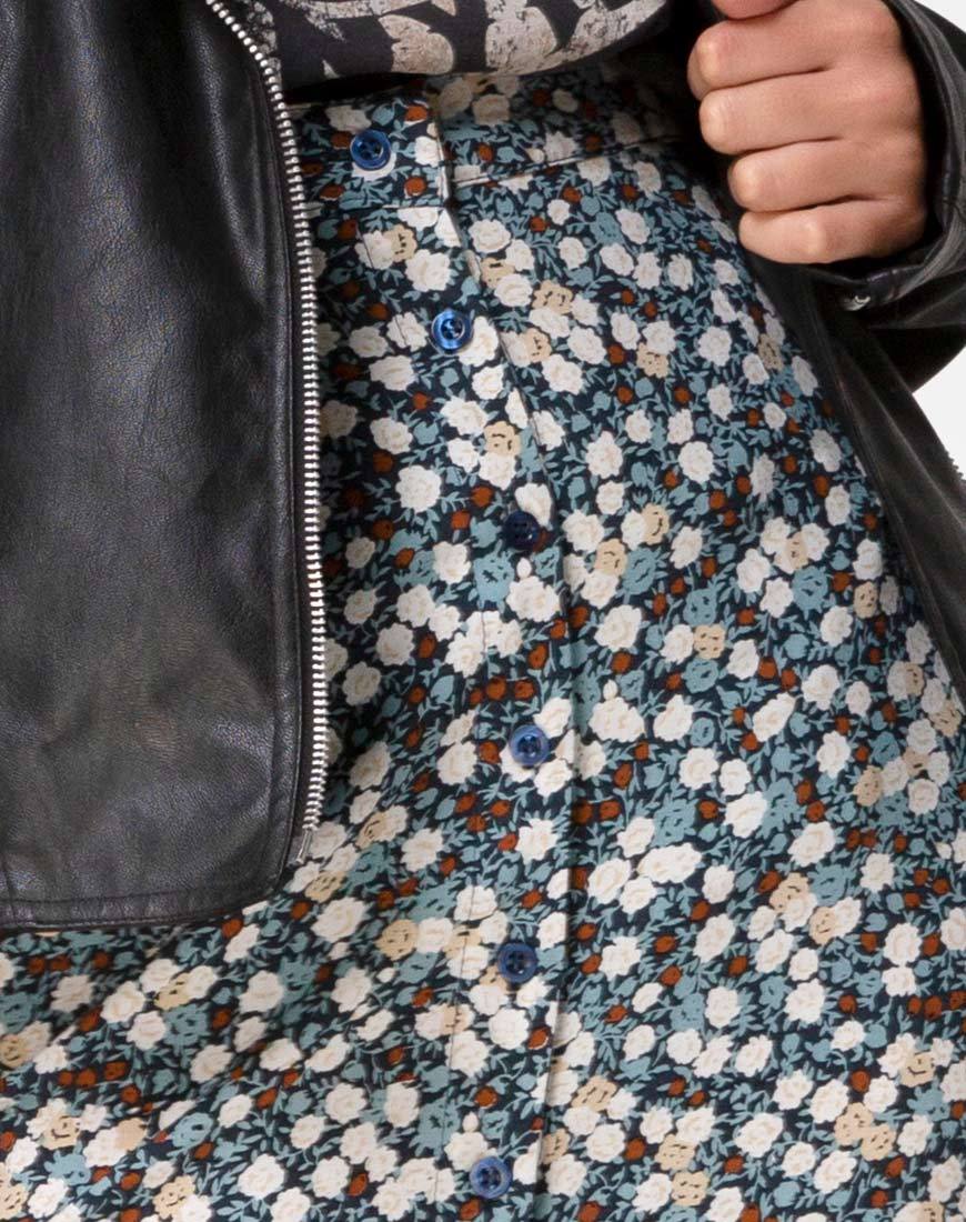Rima Skirt in Floral Field Navy - Image 5