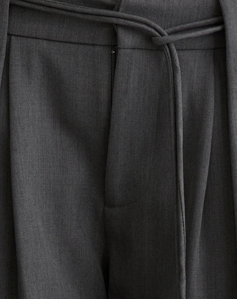 Rivela Tie Waist Trouser in Grey - Image 6