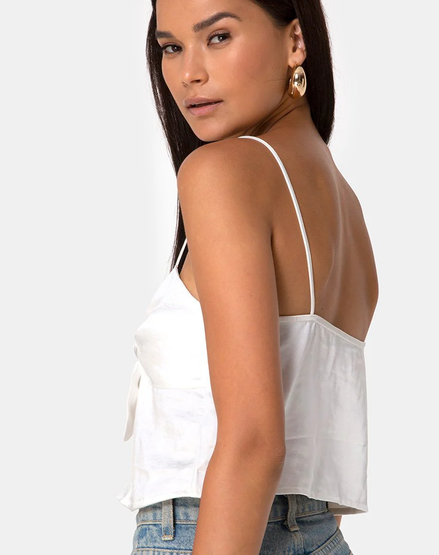 Roce Top in Satin Ivory - Image 2