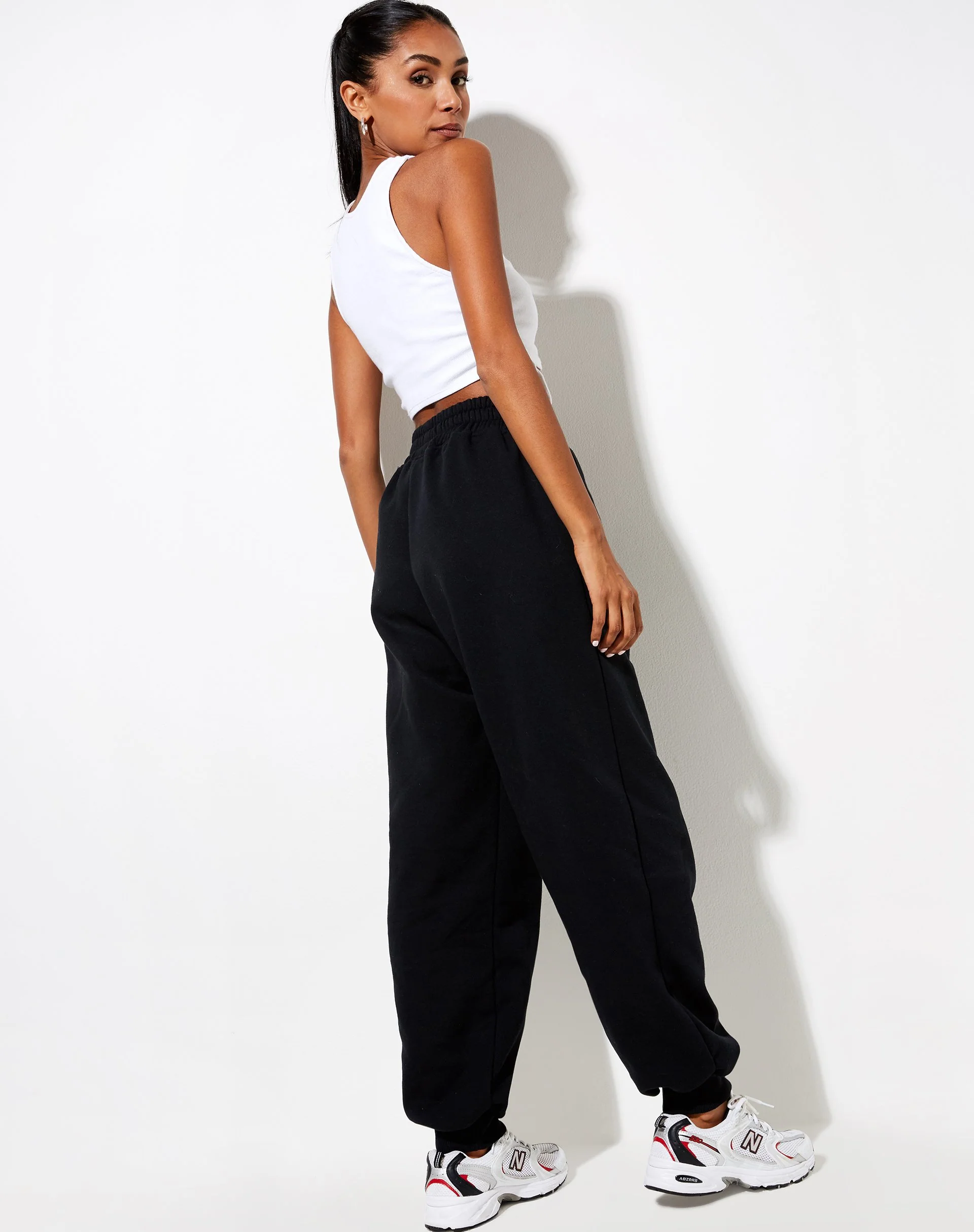 Roider Jogger in Black with Scorpion White Embro - Image 5