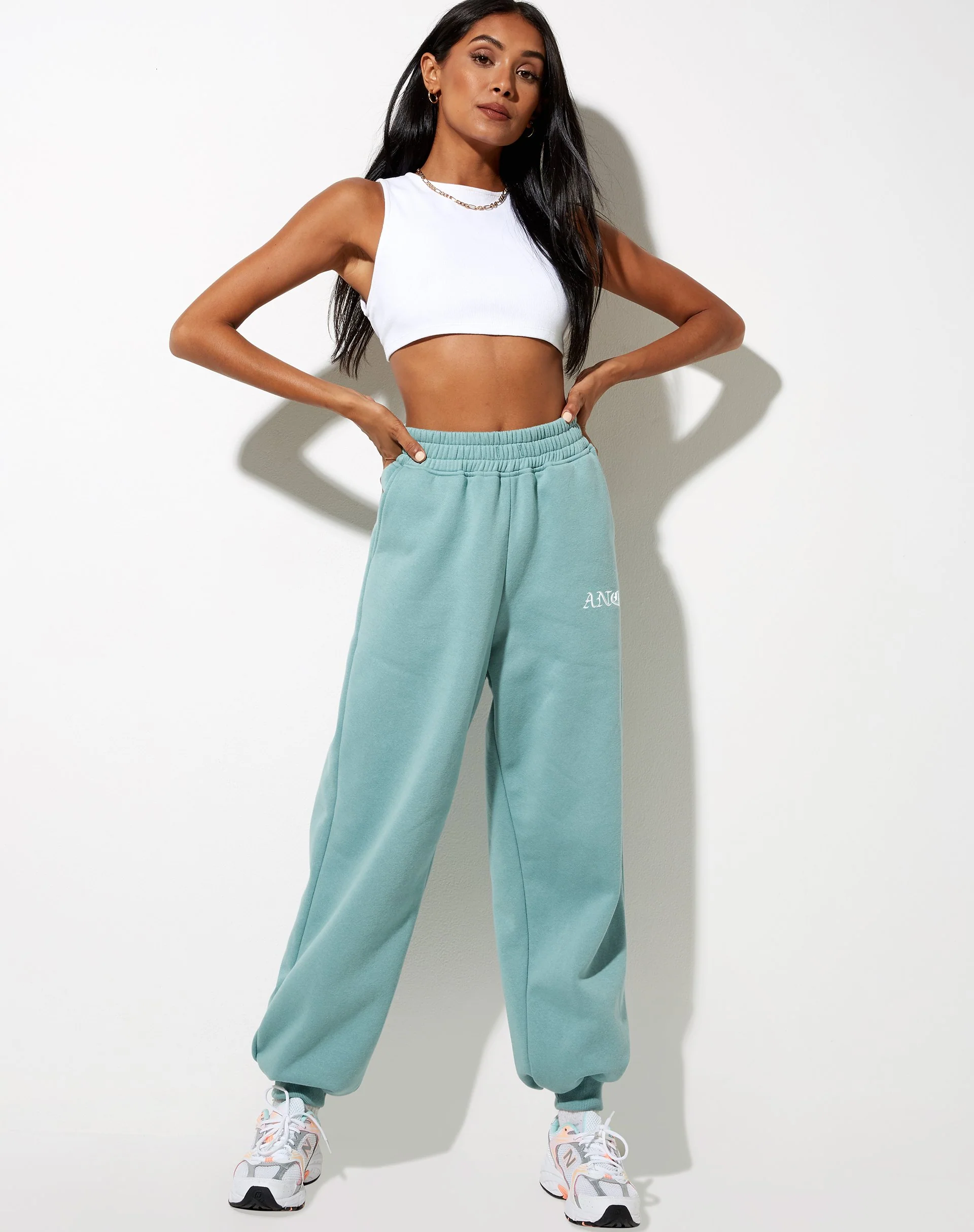 Roider Jogger in Seafoam 'Angel' Embro - Image 4