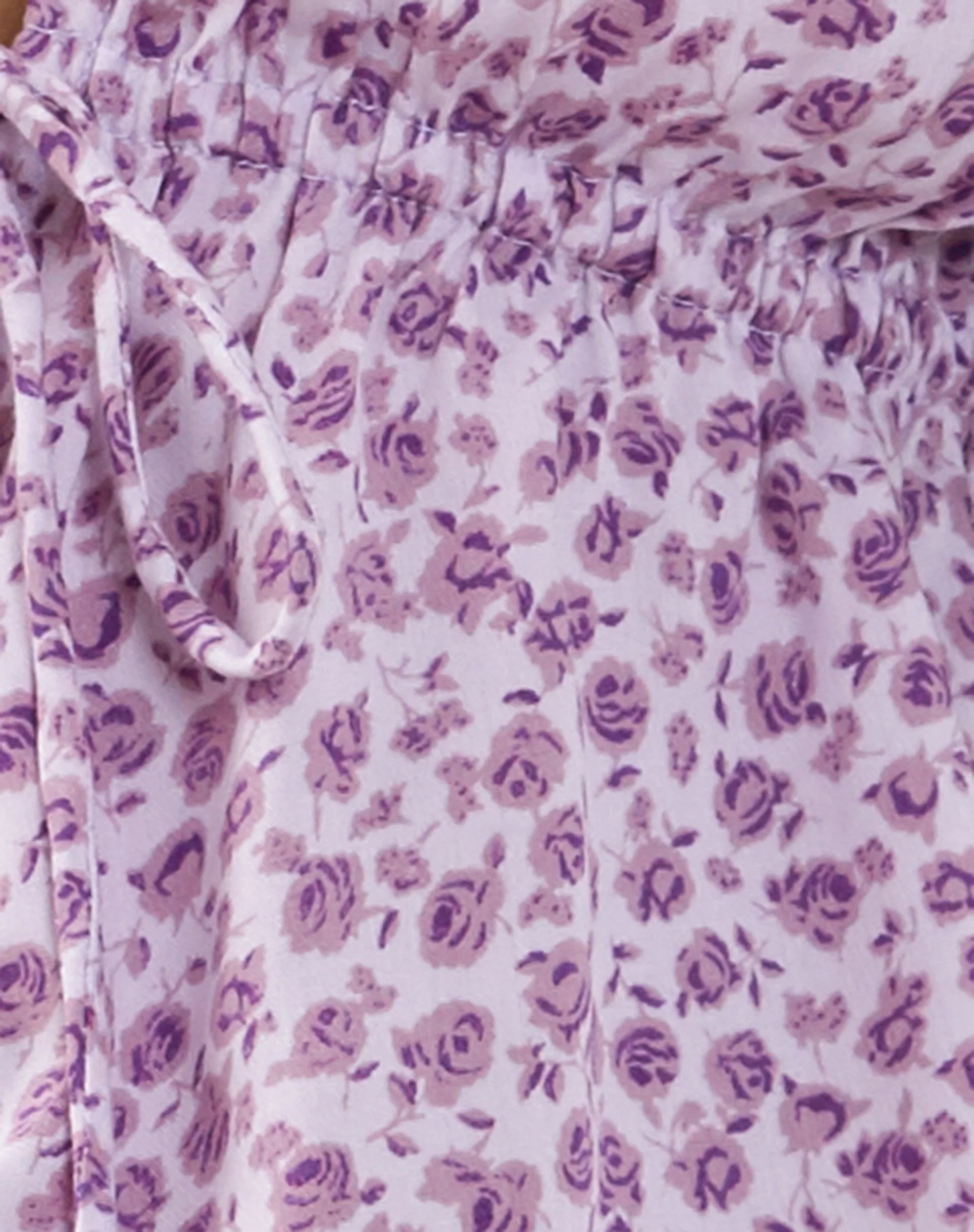 Rolia Tie Front Top in Ditsy Rose Lilac - Image 5