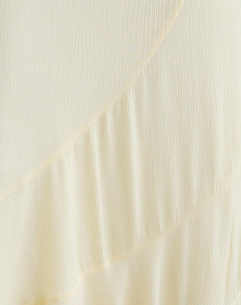 Rombe Maxi Skirt in Crinkle Butter Yellow - Image 6