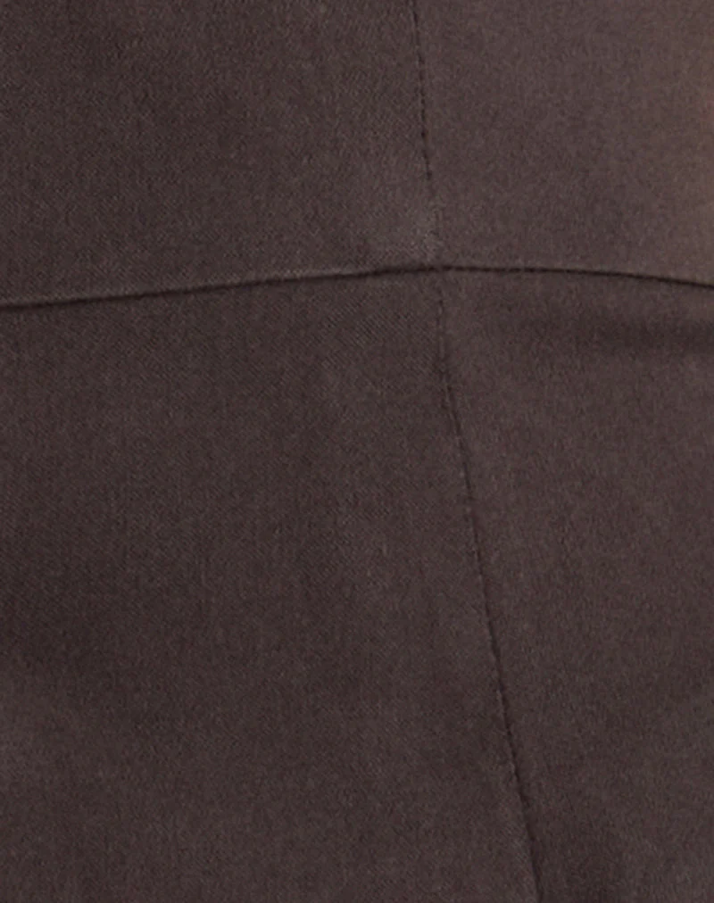 Ronin Top in Lace Trim Tailoring Brown - Image 7