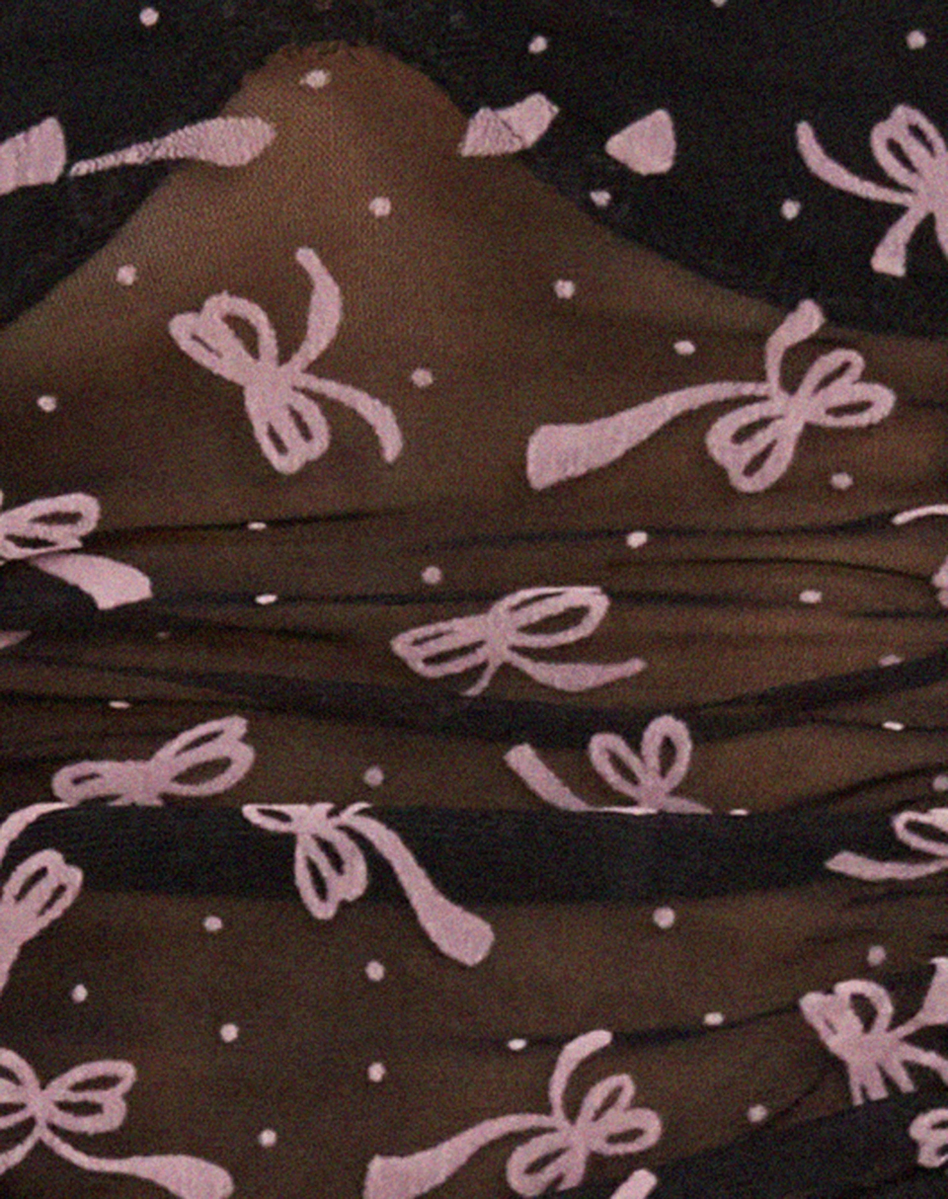 Runala Strappy Top in Ditsy Ribbon Dusty Pink Flock - Image 5