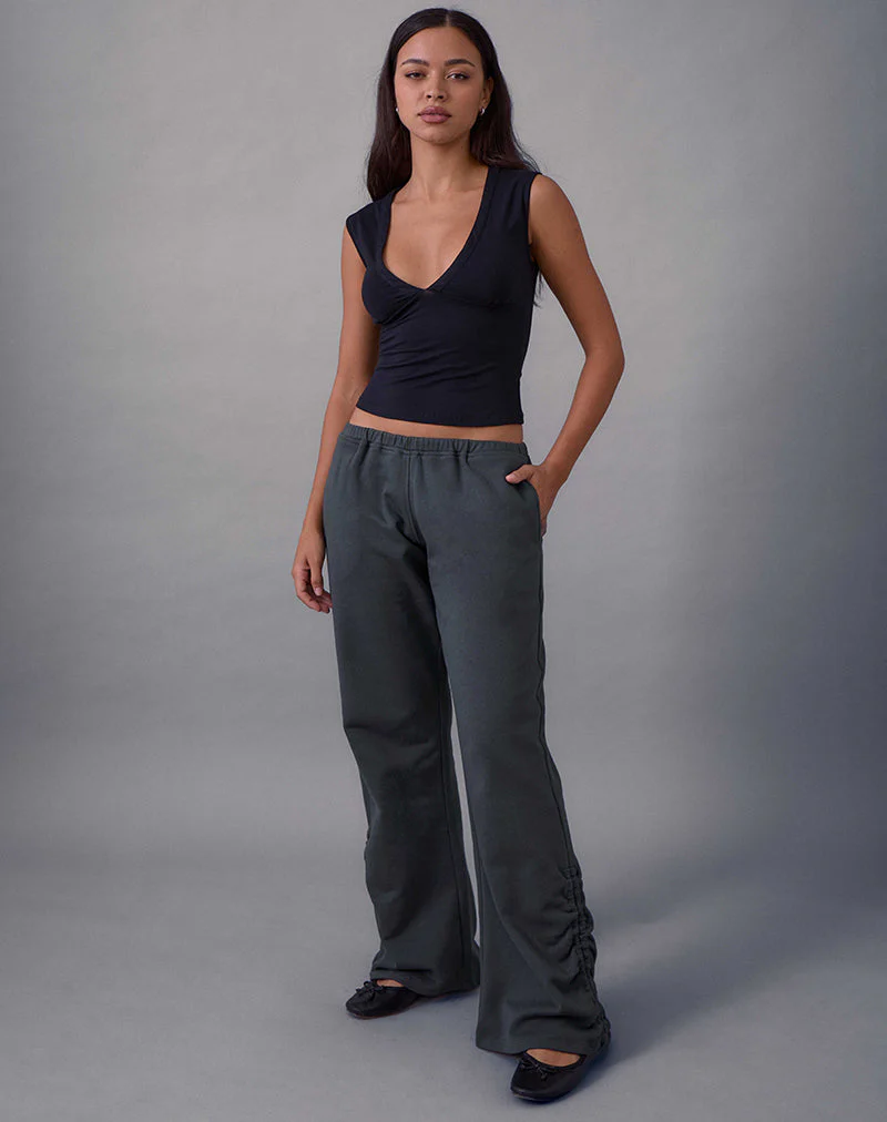Rylan Ruched Jogger in Beluga Grey - Image 2