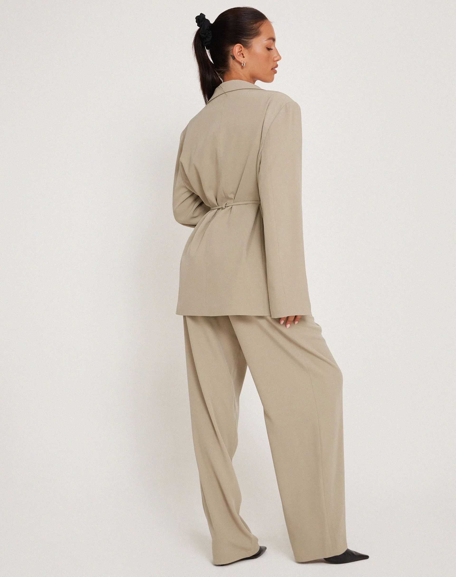 Sabria Trouser in Tailoring Taupe - Image 6