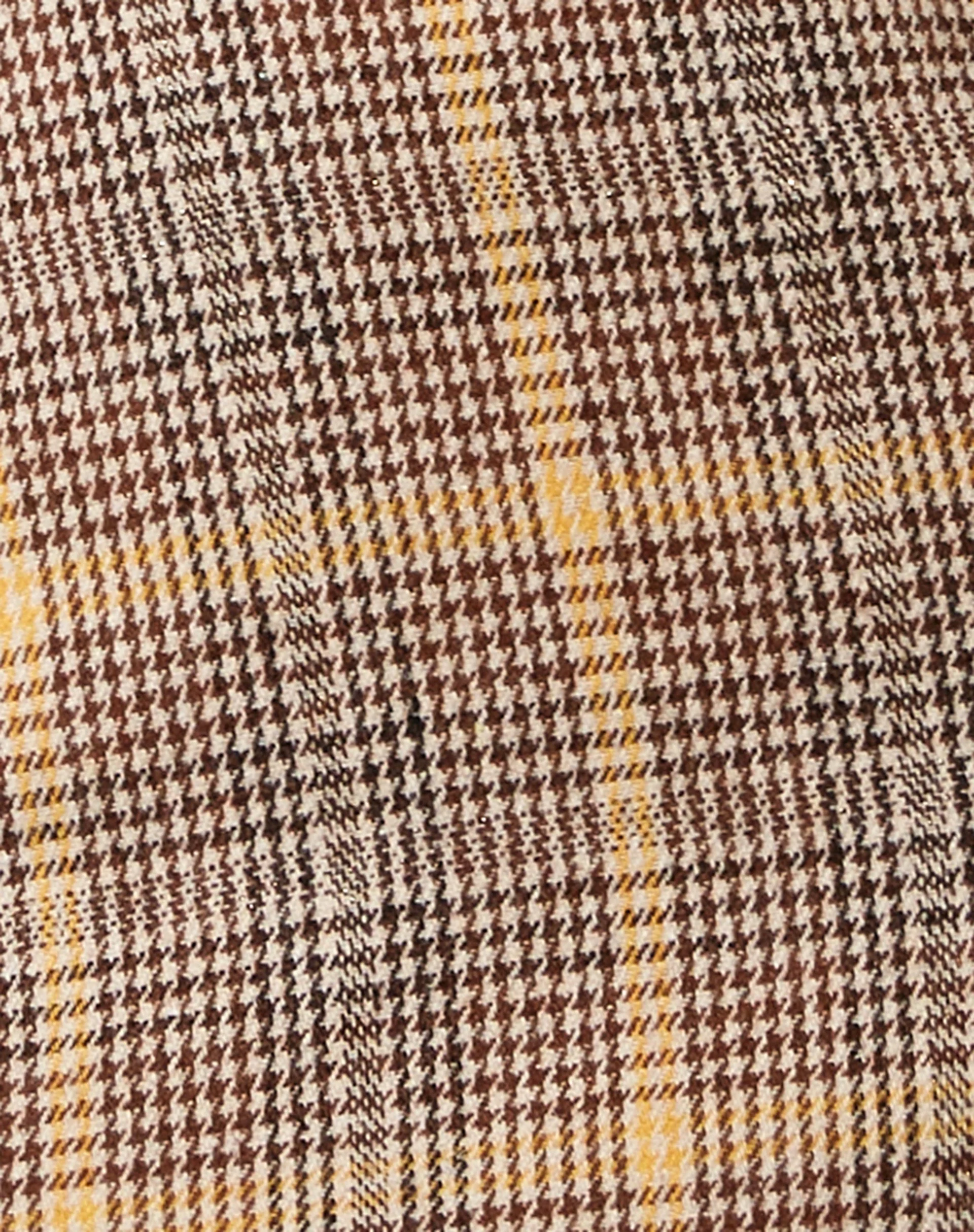Sachi Mini Skirt in Brown Yellow and Ivory - Image 5