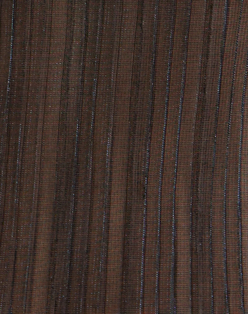 Saezuru Top in Chiffon Plisse Shimmer Black - Image 6
