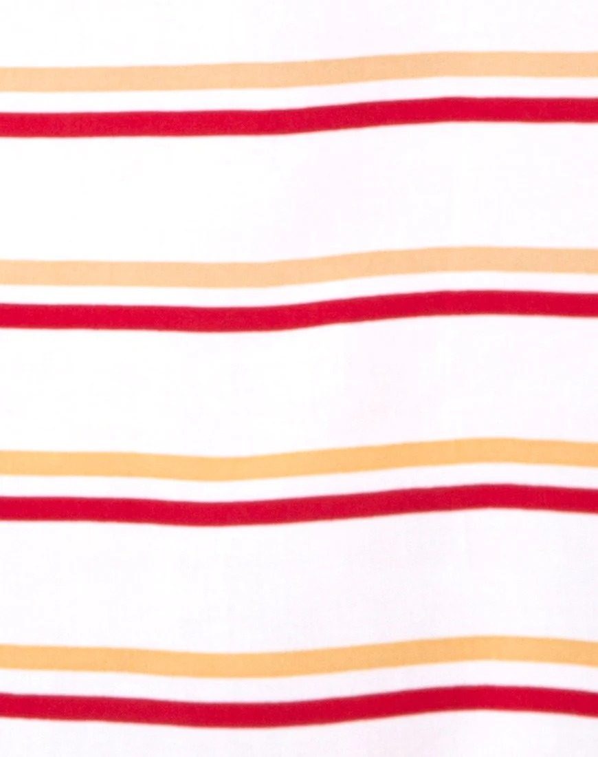 Sagra Slip Dress in 70's Ivory Horizontal Stripe - Image 5