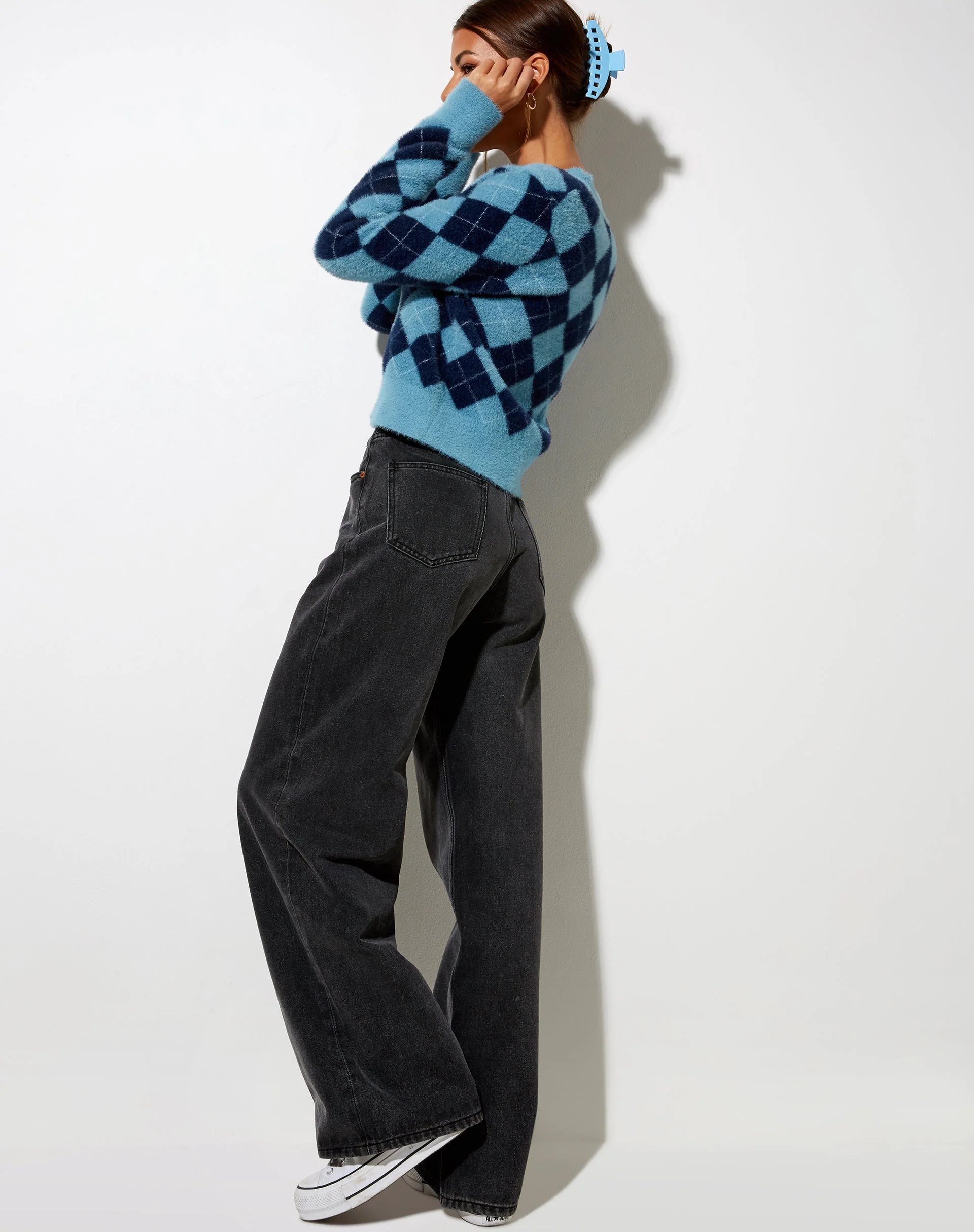 Saidi Cardi in Diamond Blue and Navy - Image 4