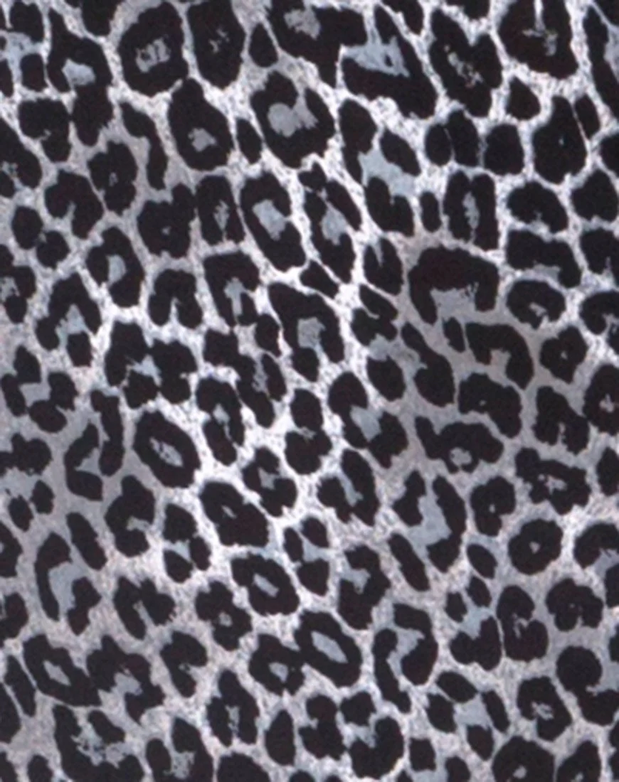 Saika Midi Skirt in Rar Leopard Grey - Image 5
