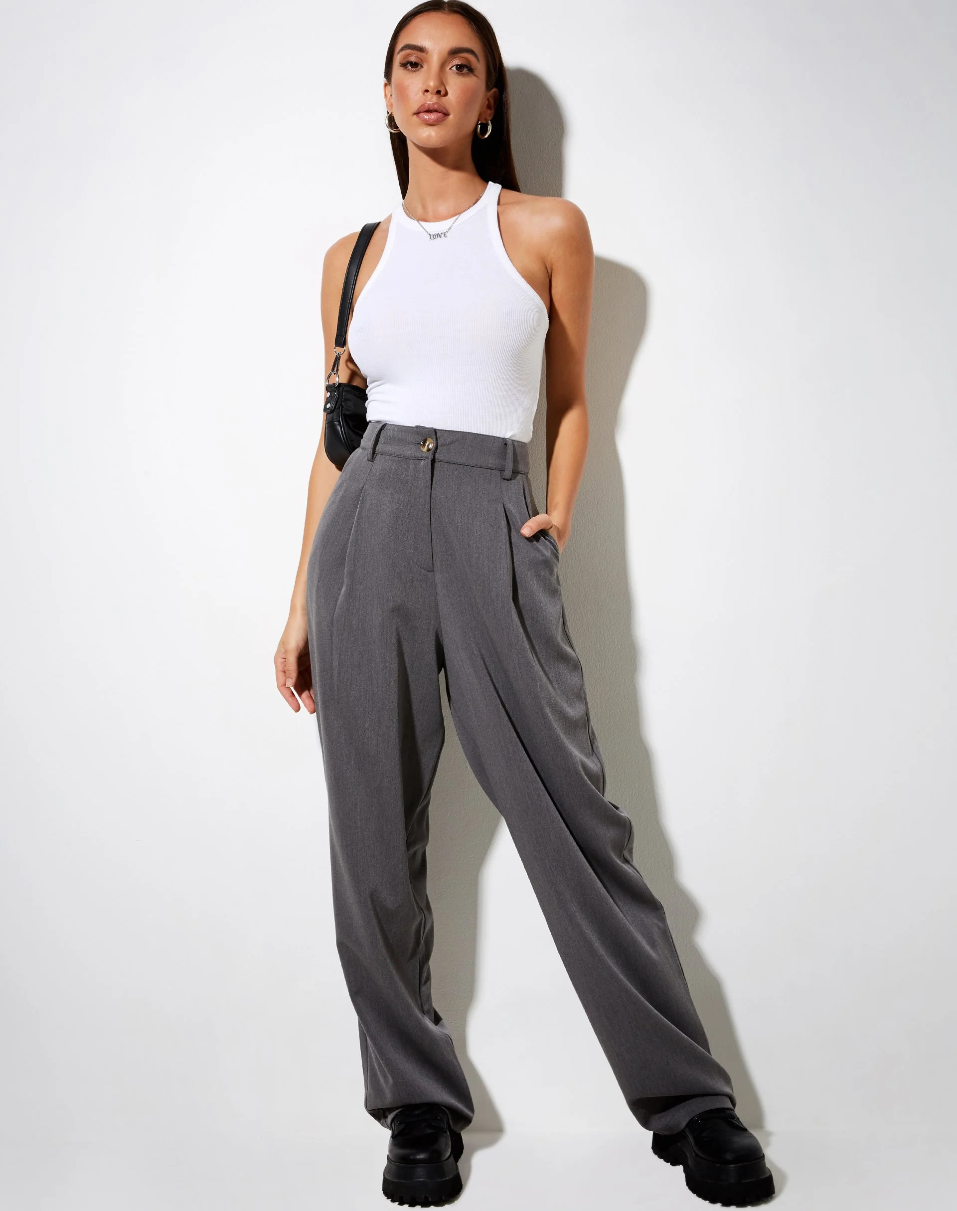 Sakila Trouser in Tailoring Charcoal - Image 4