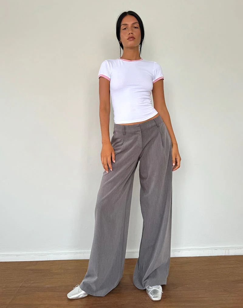 Salida Top in White with Flamingo Pink Binding - Image 5