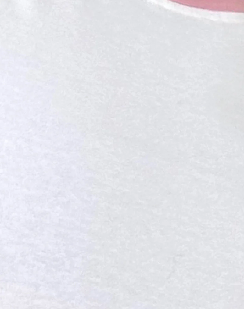 Salida Top in White with Flamingo Pink Binding - Image 6