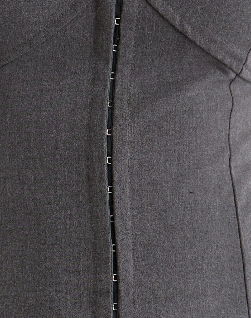 Salpa Plunge Top in Tailoring Charcoal - Image 6