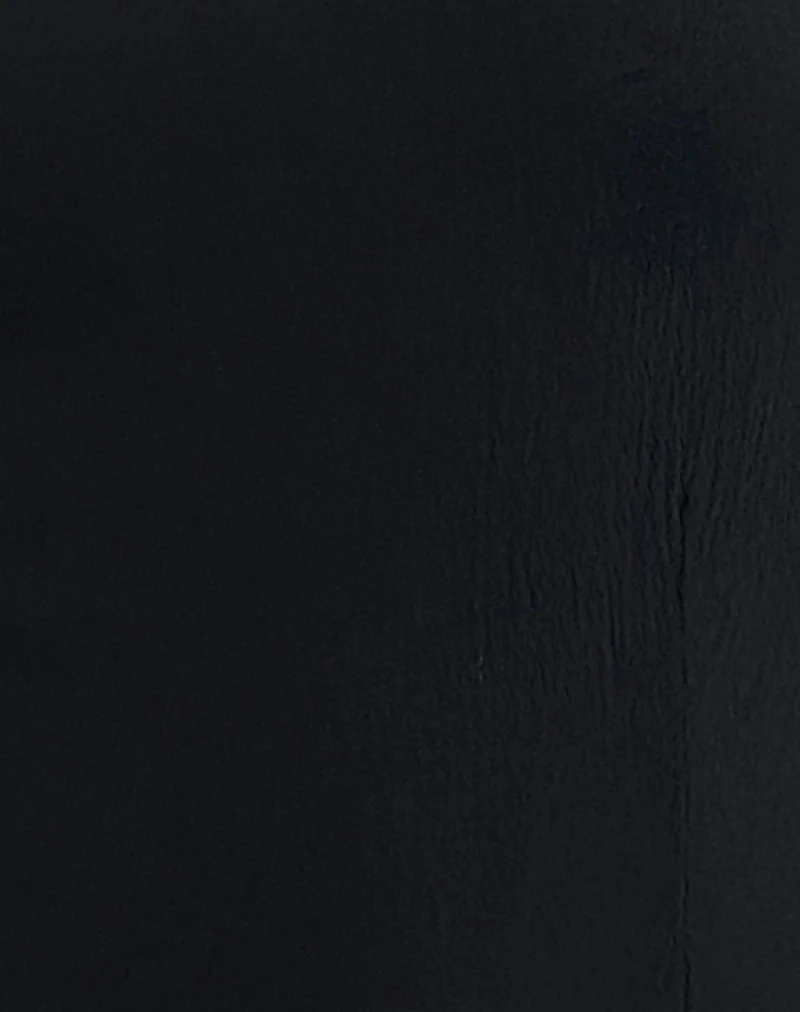 Samiya Mini Dress in Crinkle Black - Image 5