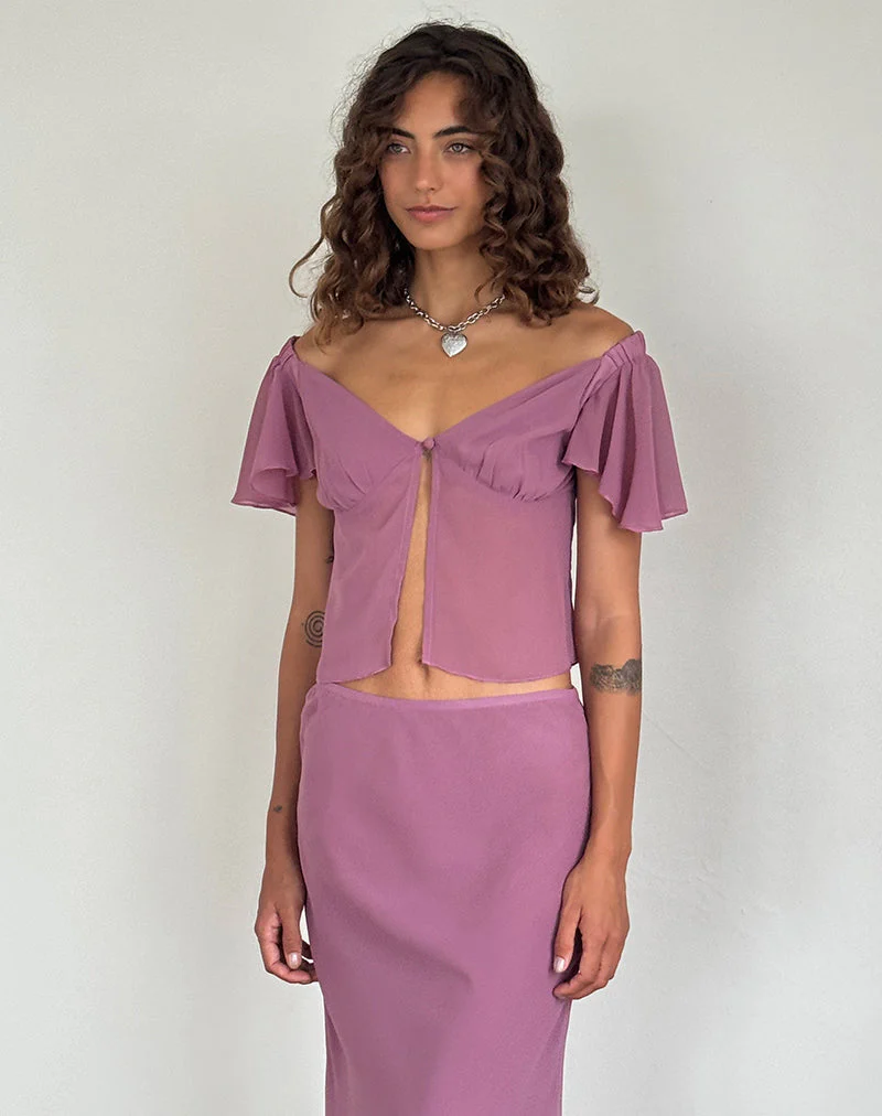 Samsiar Top in Chiffon Mauve - Image 3