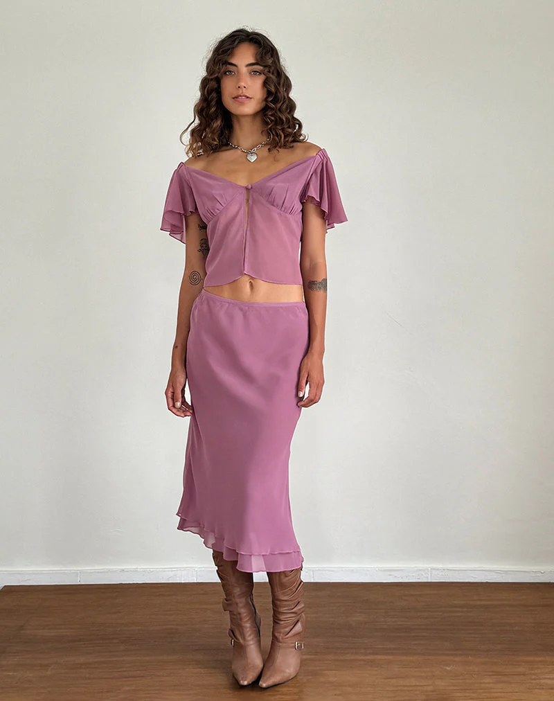 Samsiar Top in Chiffon Mauve - Image 4