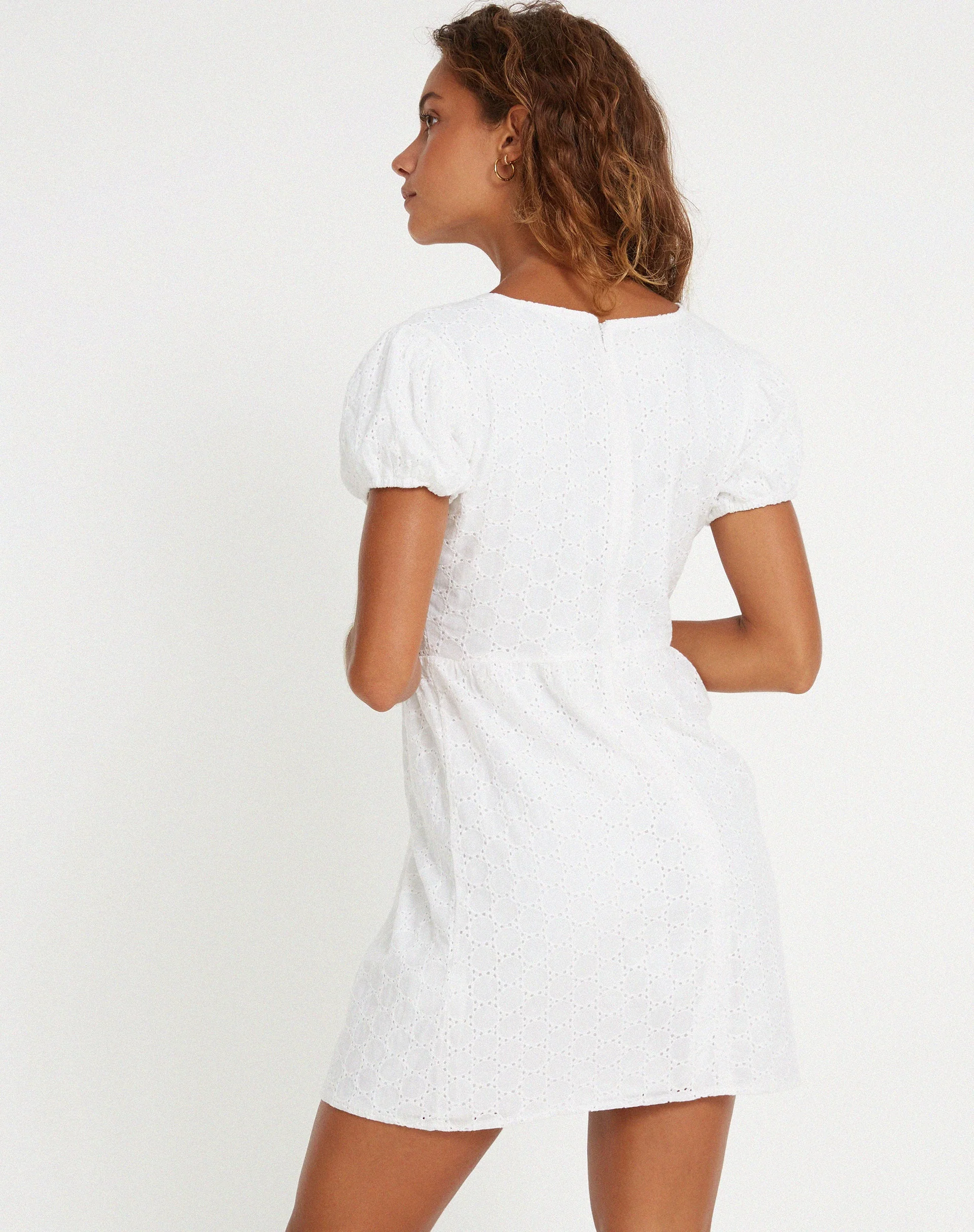 Sandira Mini Dress in White - Image 2