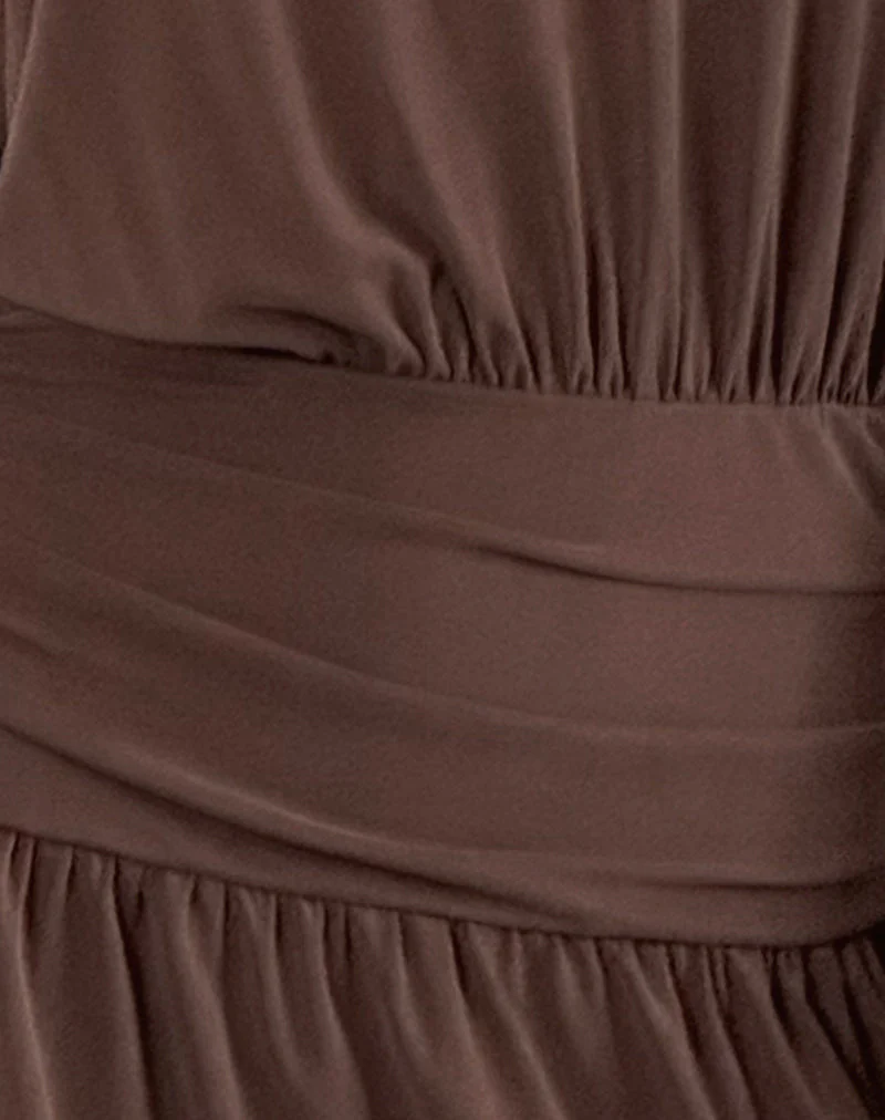 Sanuli Mini Dress In Bitter Chocolate - Image 6