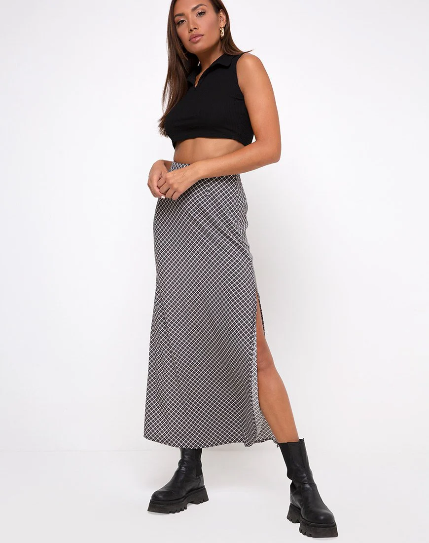 Sayan Skirt in Check It Out Black - Image 3