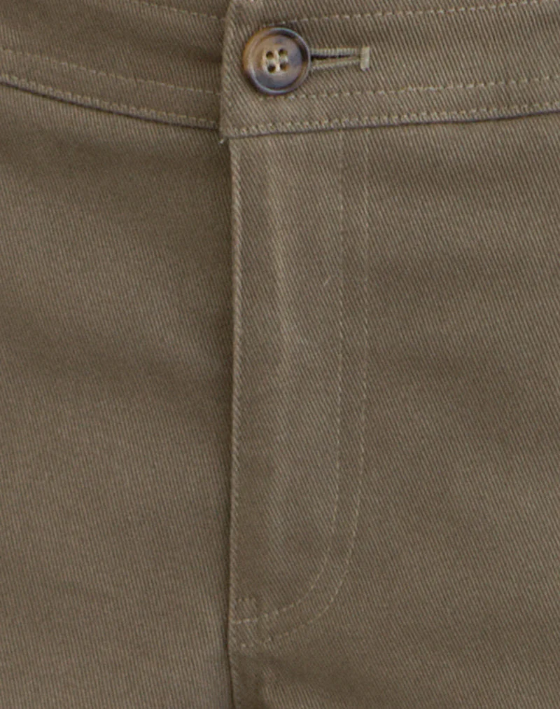 Selesa Capri Trouser in Twill Khaki - Image 8