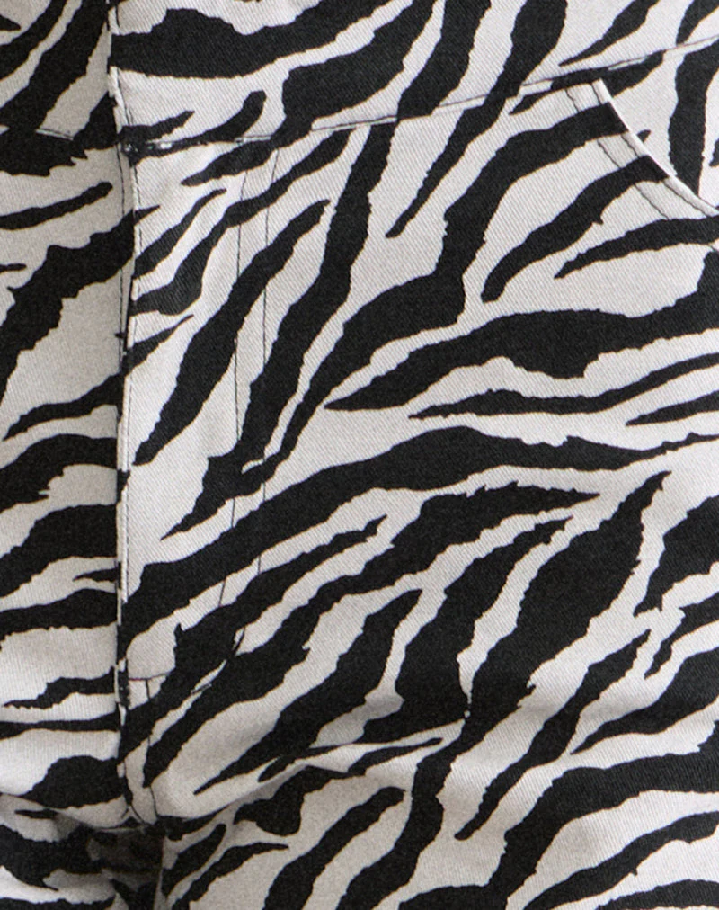 Seni Capri in 90s Zebra Twill Black - Image 7