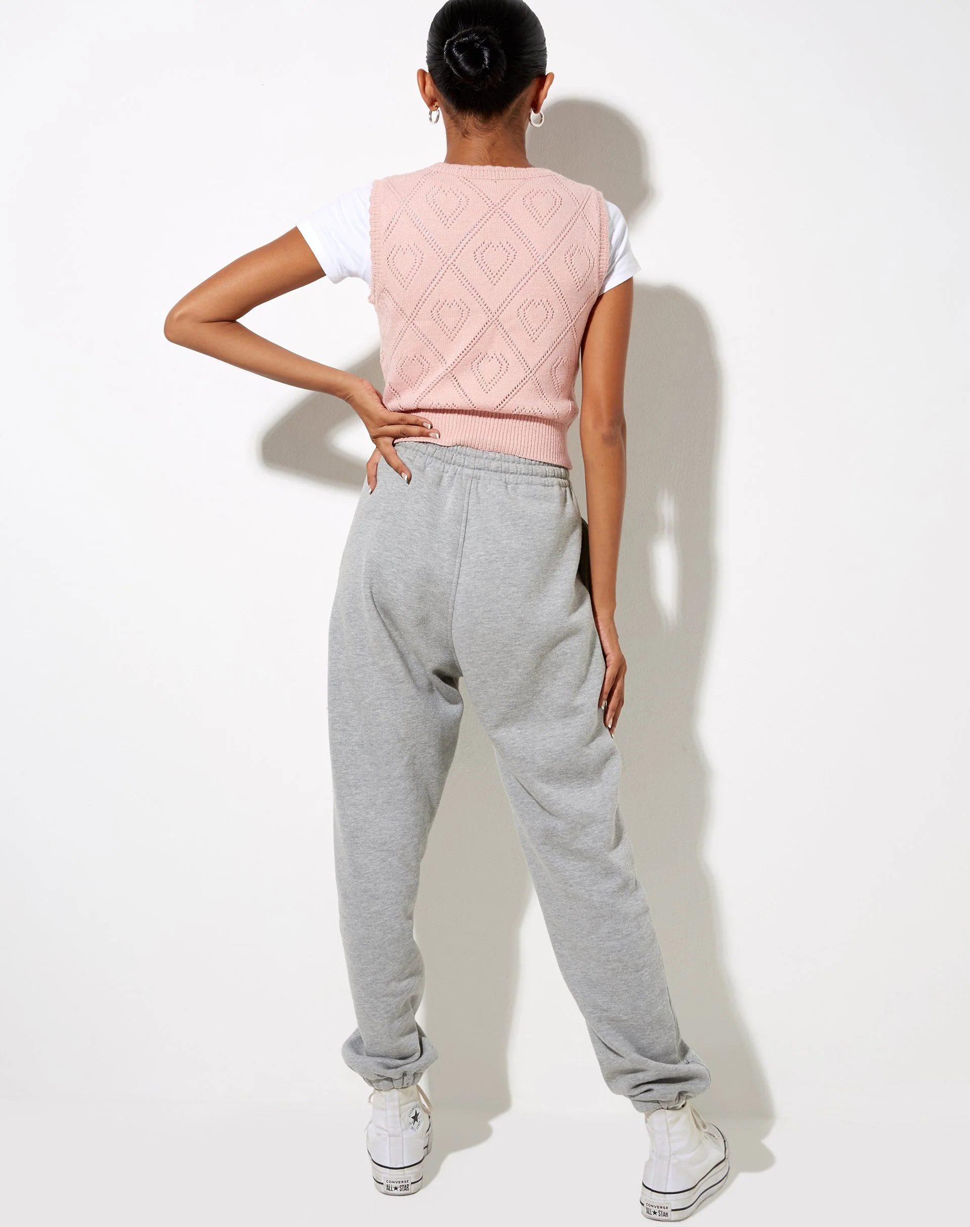 Shala Tank Top in Diamond and Heart Pink - Image 2