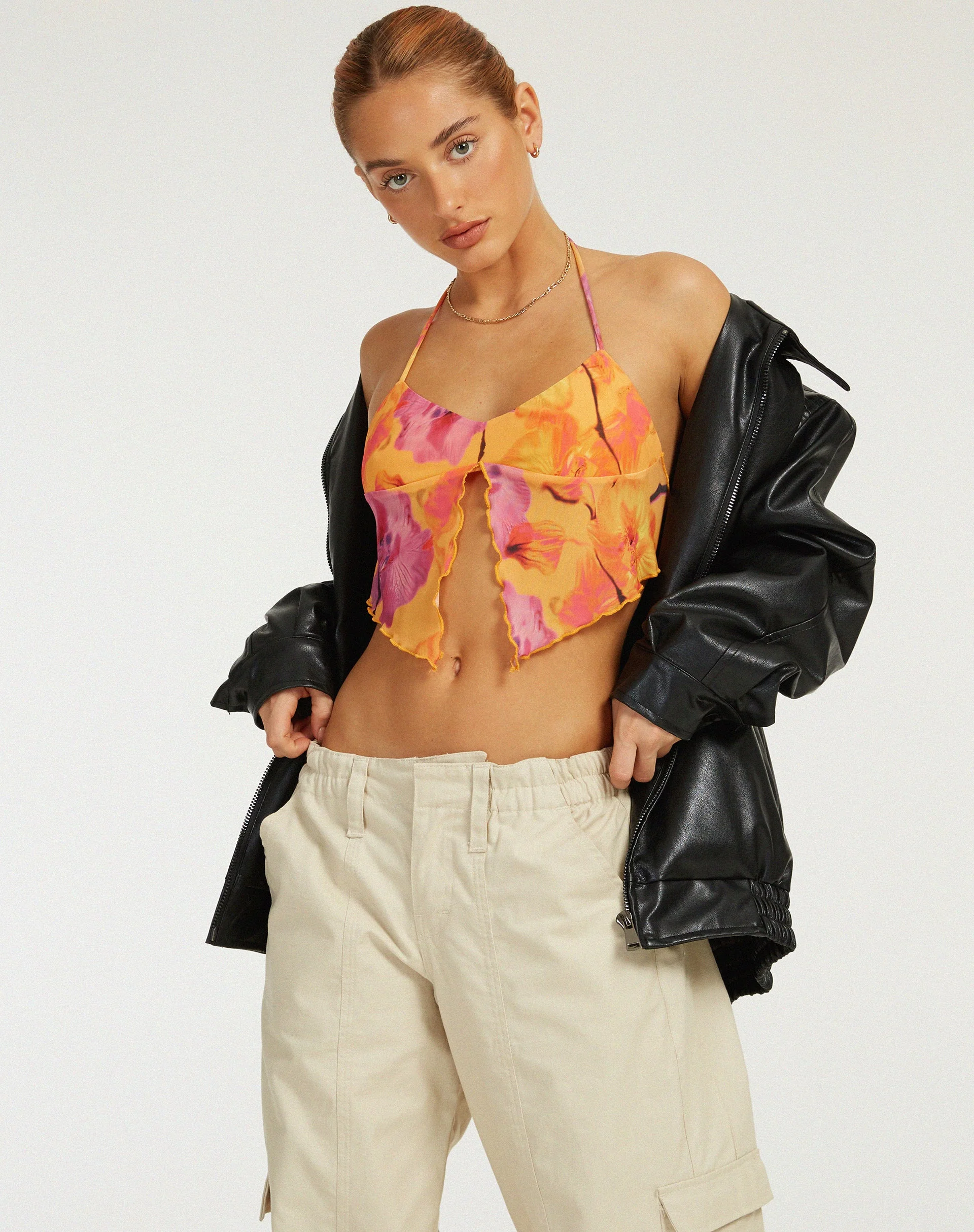 Shaman Cami Top in Blurred Orchid Peach - Image 4