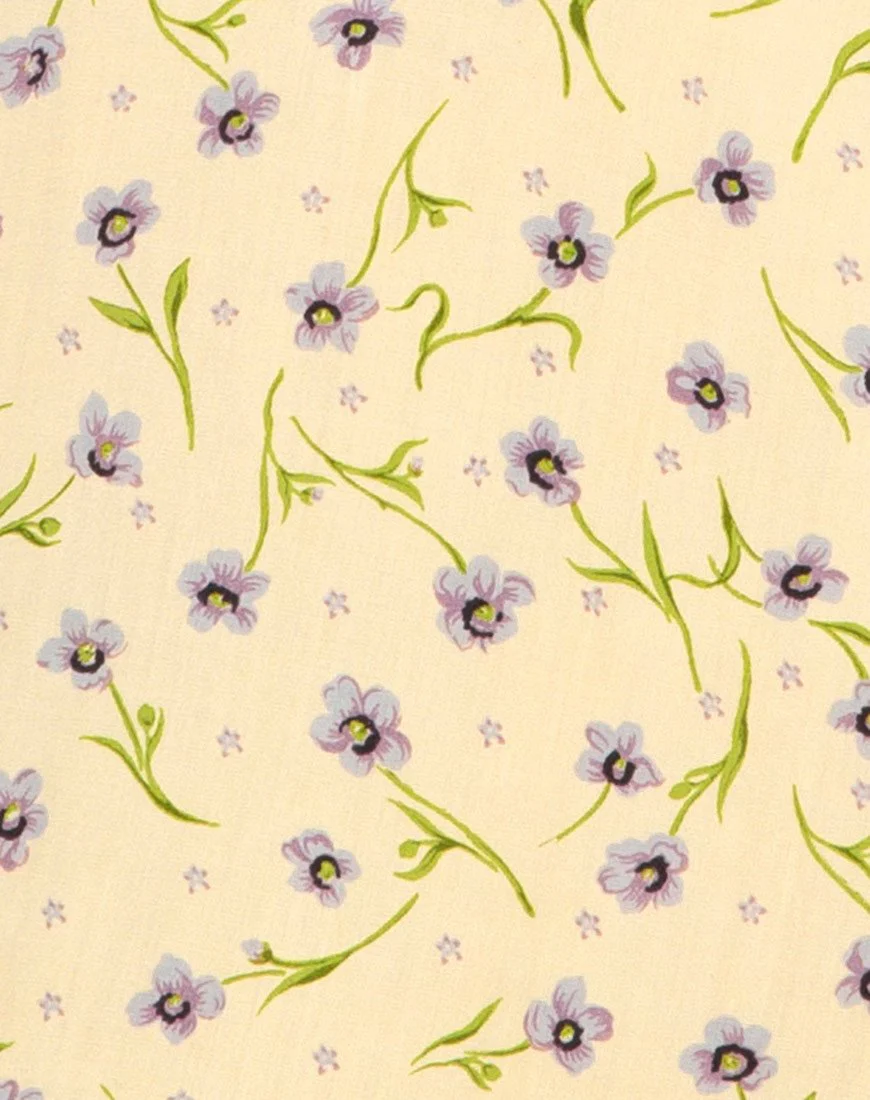 Sheny Mini Skirt in Wild Flower Lemon Drop - Image 5