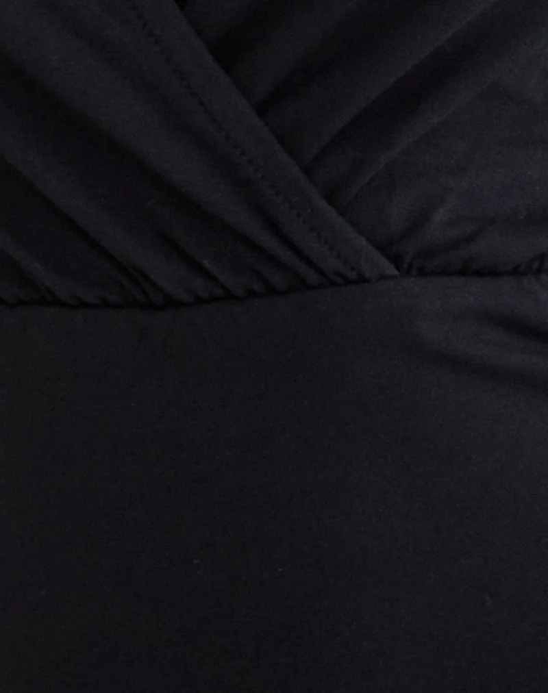 Sheon Long Sleeve Top in Rib Black - Image 6