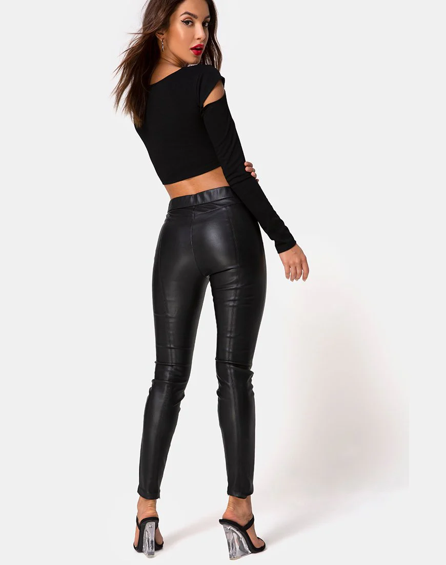 Shink Crop Top in Black - Image 4