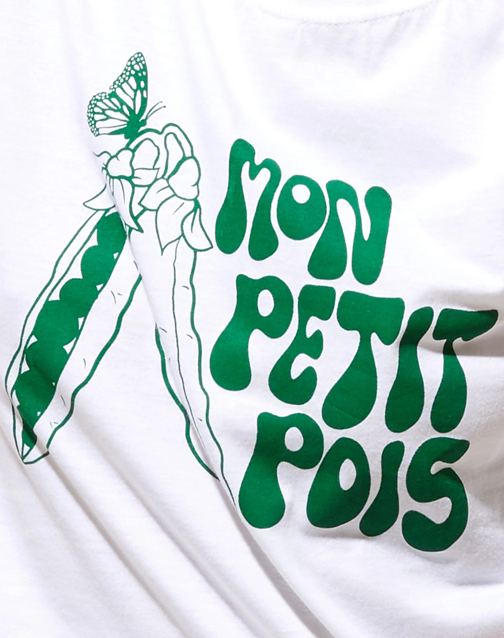 Shrunk Tee in White Mon Petit Pois - Image 7