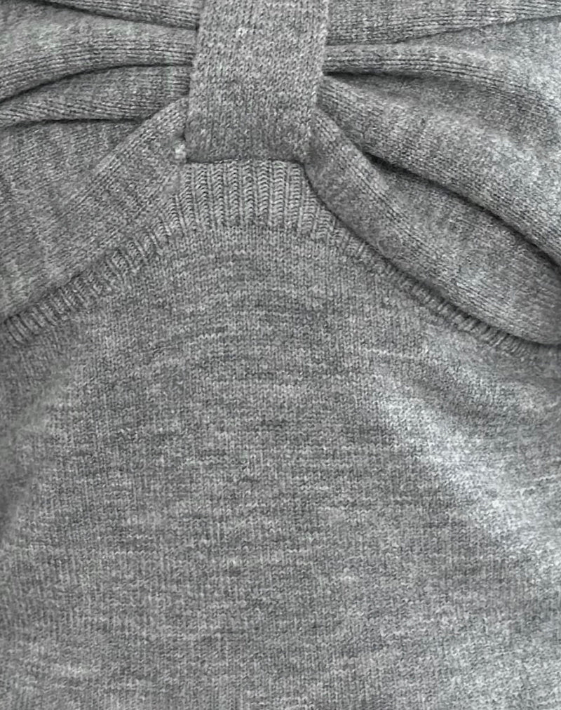 Sikuna Bow Jumper in Grey - Image 6