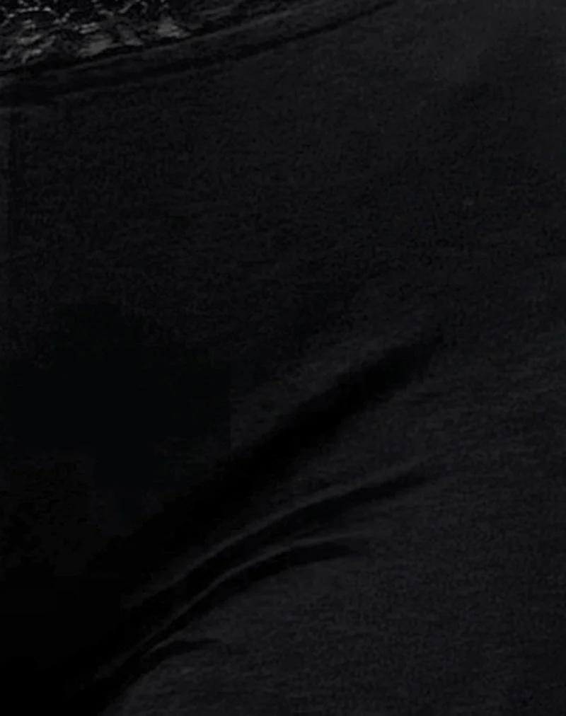 Sinena Lace Trim Trousers in Black - Image 6