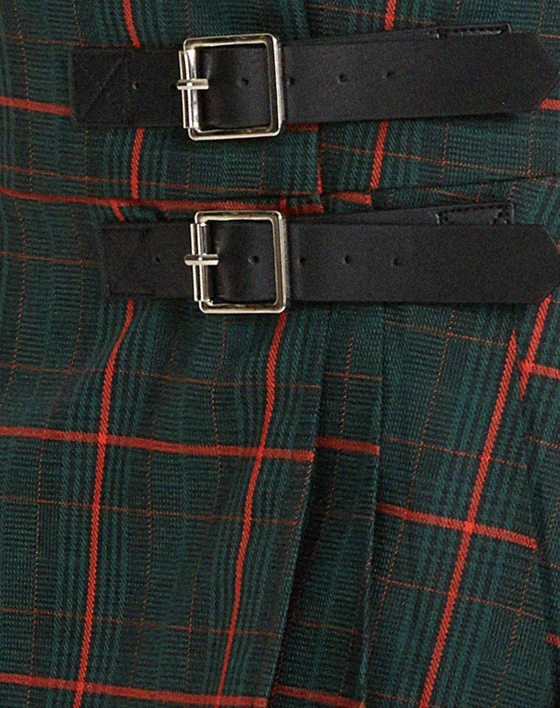 Skirza Pleated Mini Skirt in Tailoring Tartan Green - Image 8