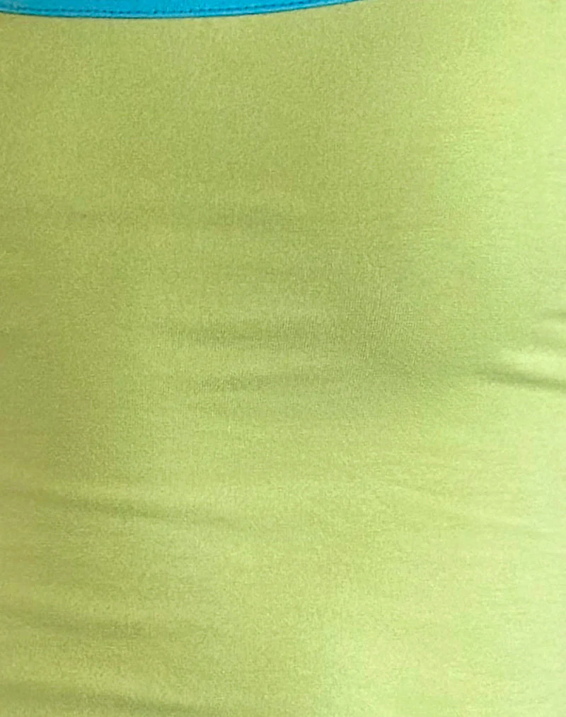 Solani Top in Green Banana with Blue Binding - Image 6