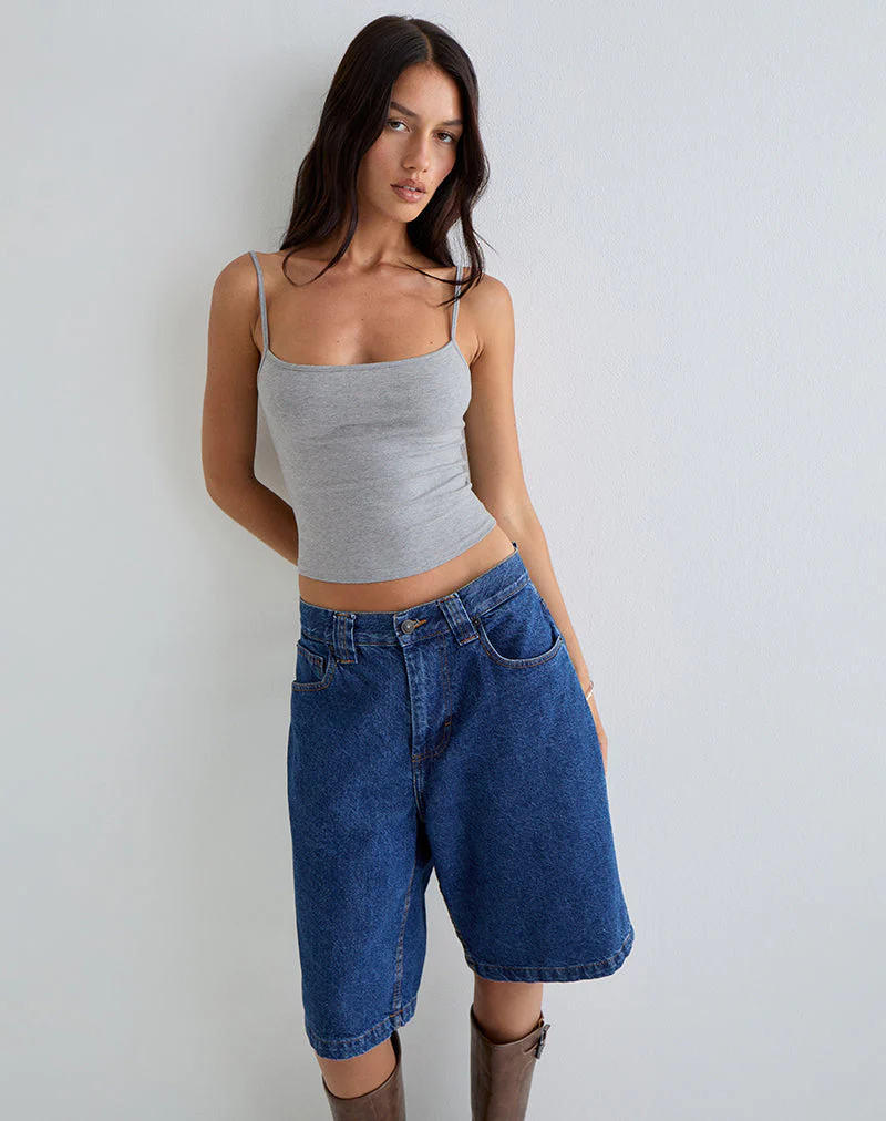 Solay Vest Top in Grey Marl - Image 5