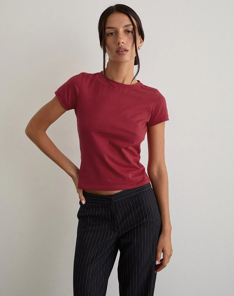 Sutin Tee in Adrenaline Red - Image 3