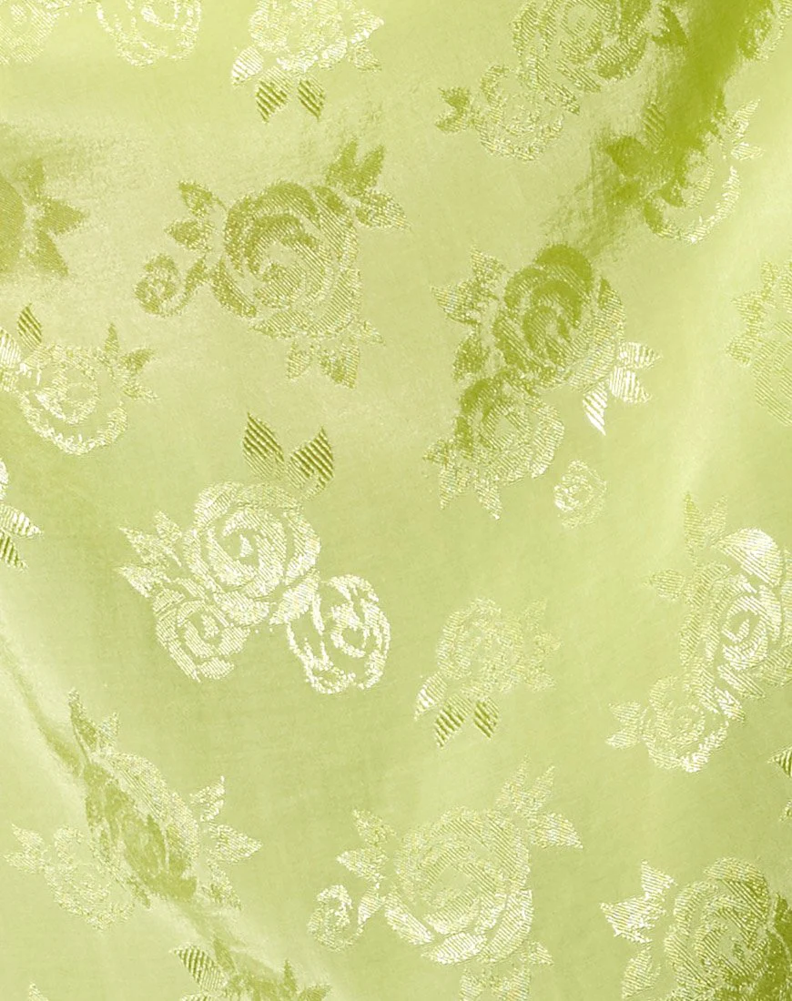 Taelsa Shirt in Satin Rose Lime - Image 6