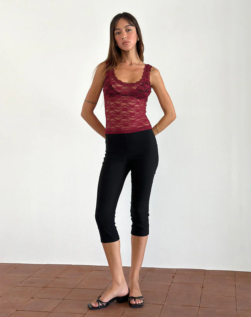 Tahoa Top in Orchid Lace Burgundy - Image 2