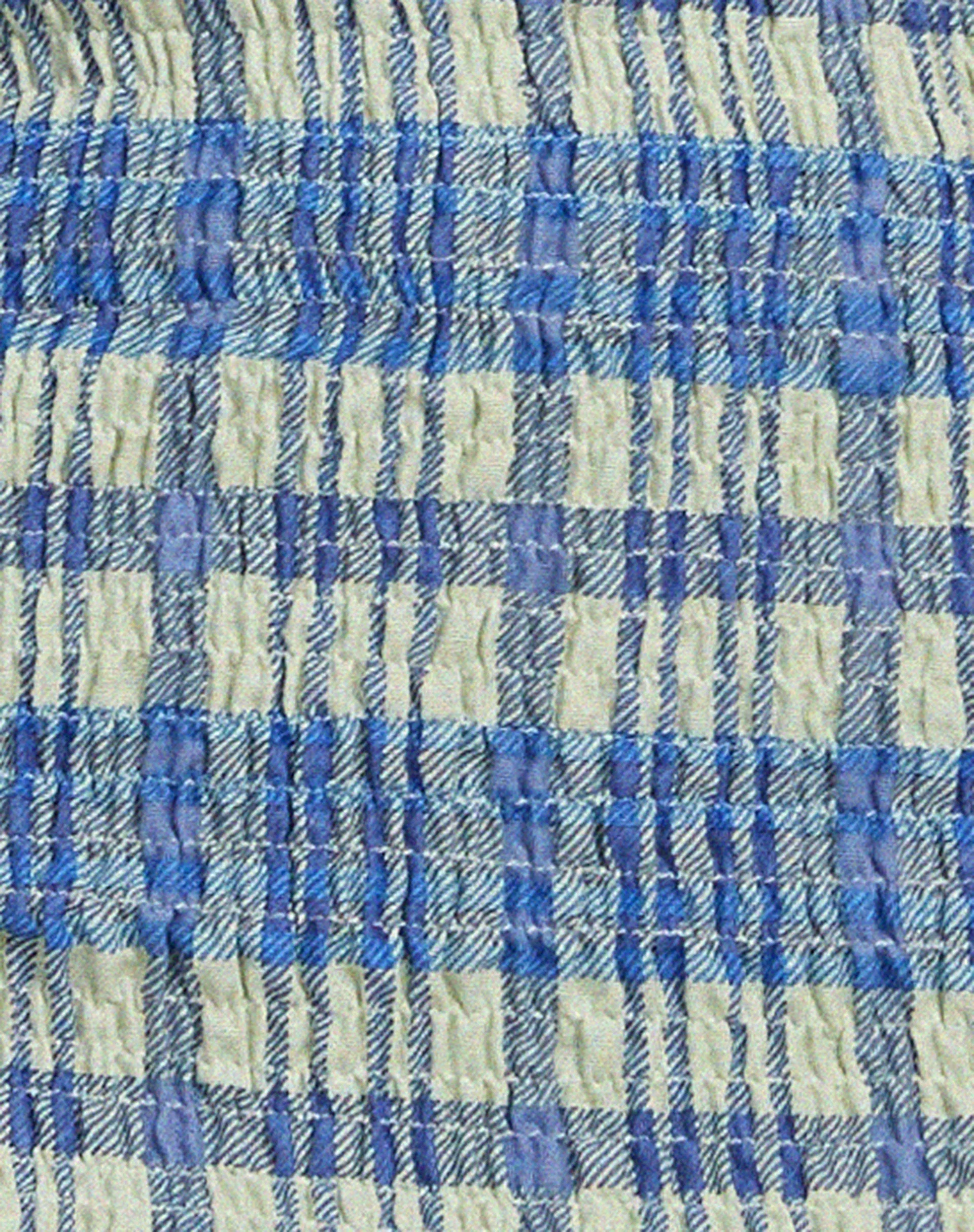 Takiyo Mini Dress in Colourpop Check Green and Blue - Image 7