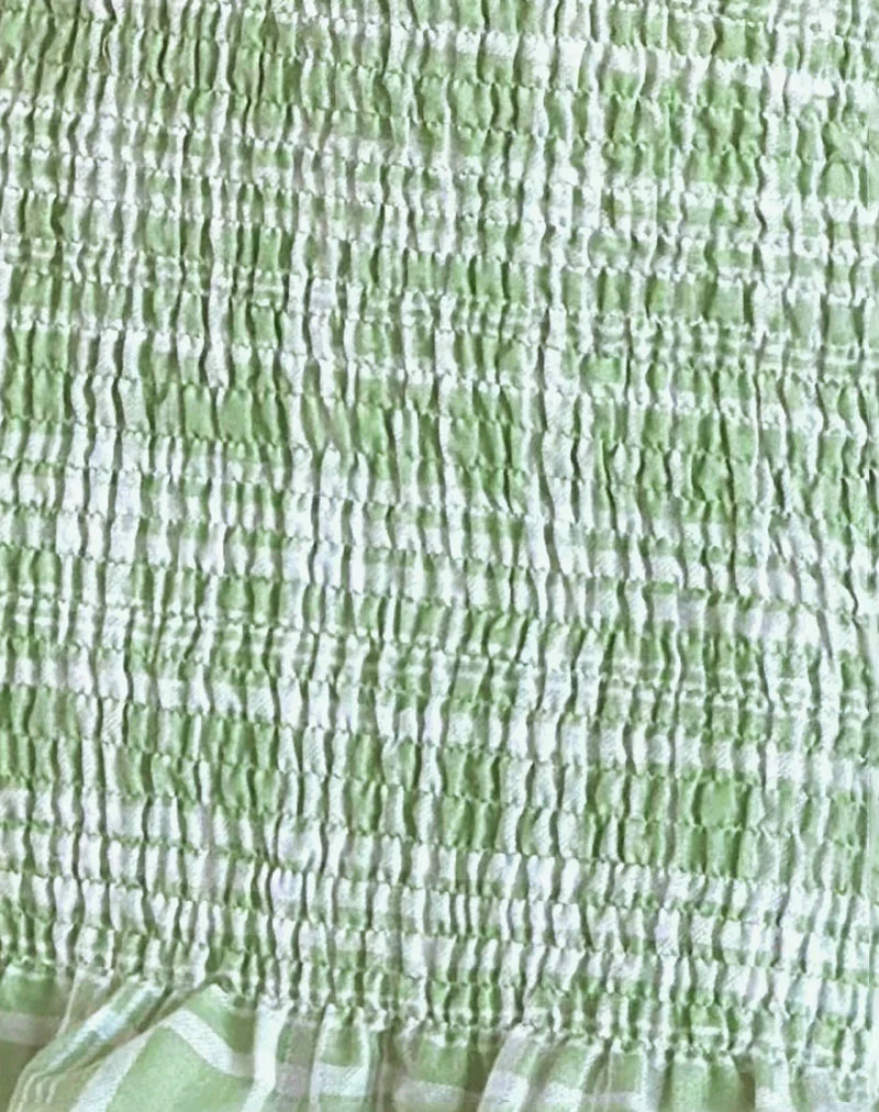 Takiyo Mini Dress in Table Cloth Neo Mint - Image 7