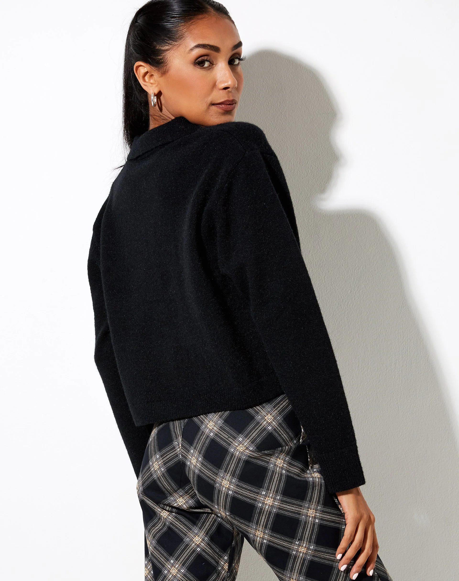Tallis Jumper in Knit Black - Image 4